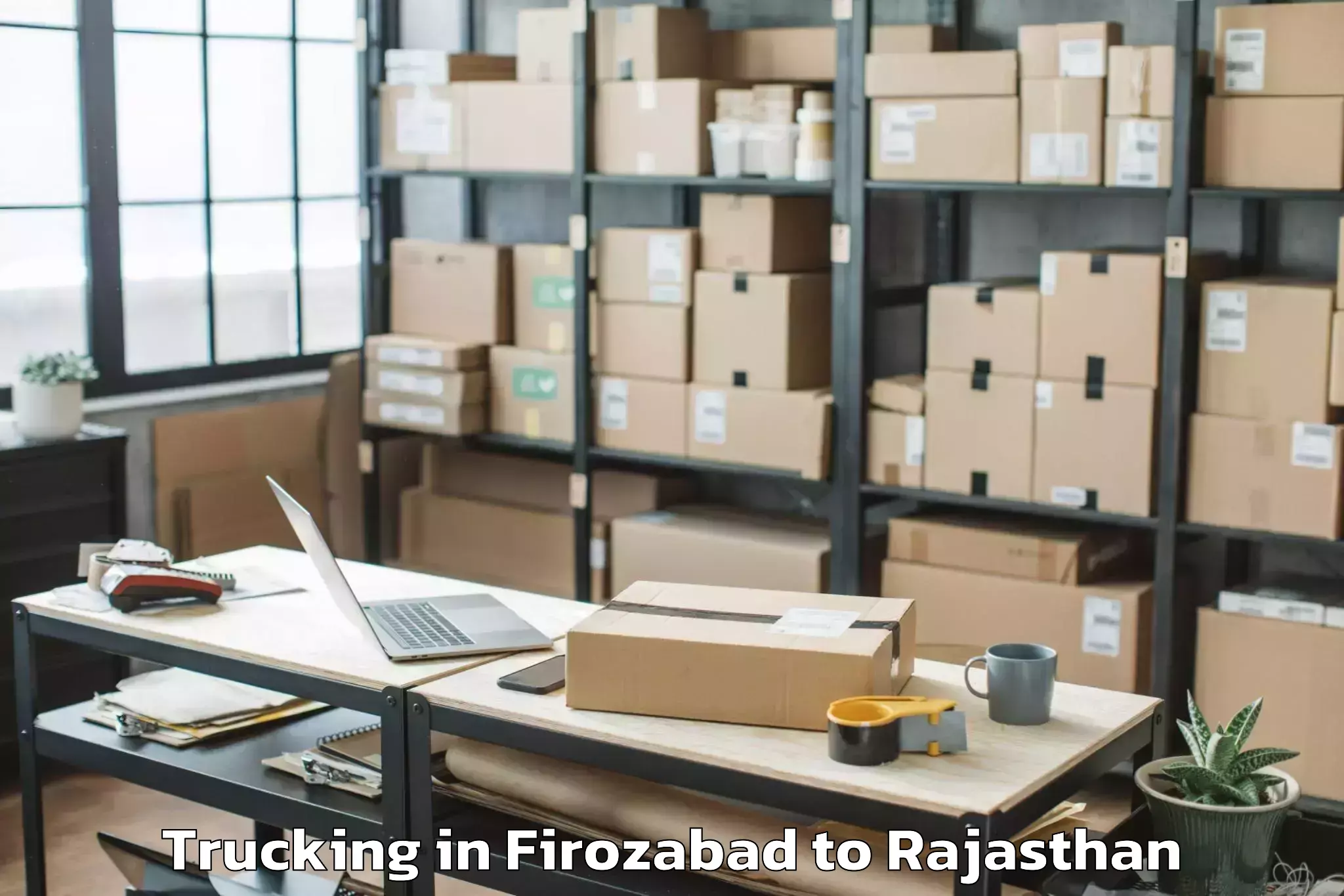 Reliable Firozabad to Kapasan Trucking